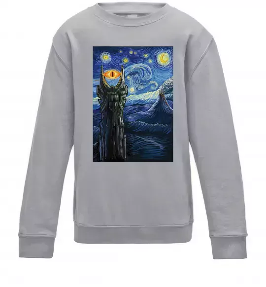 Детский Свитшот Око Саурона Серый меланж фото