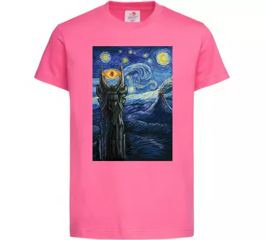 Дитяча футболка Око Саурона Яскраво-рожевий фото