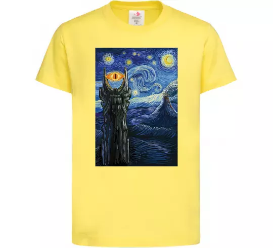 Дитяча футболка Око Саурона Лимонний фото