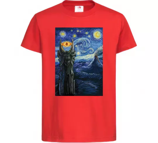 Дитяча футболка Око Саурона Червоний фото