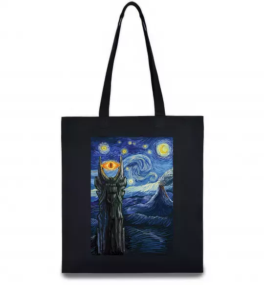 Еко-сумка Око Саурона Чорний фото