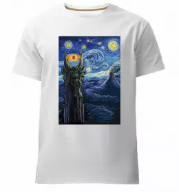 Чоловіча преміум футболка Я вчитель і я маю очі навіть на спині Білий фото