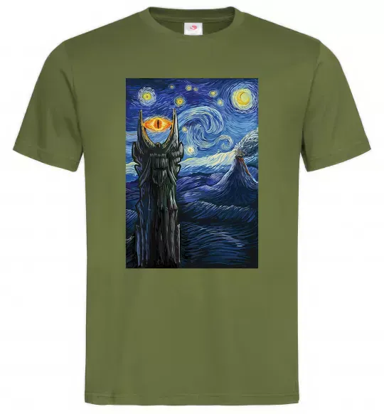 Чоловіча футболка Око Саурона Оливковий фото