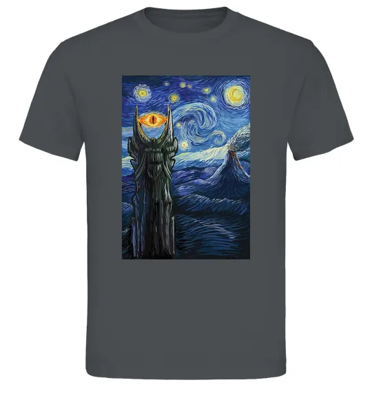 Чоловіча футболка Око Саурона Графіт фото