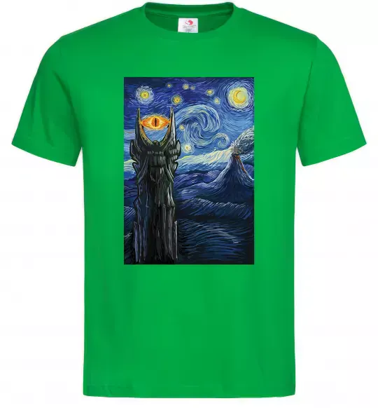 Чоловіча футболка Око Саурона Зелений фото