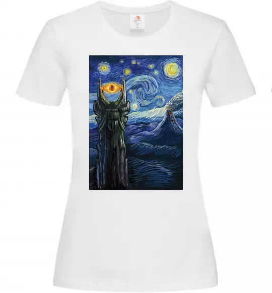 Женская футболка Око Саурона Белый фото