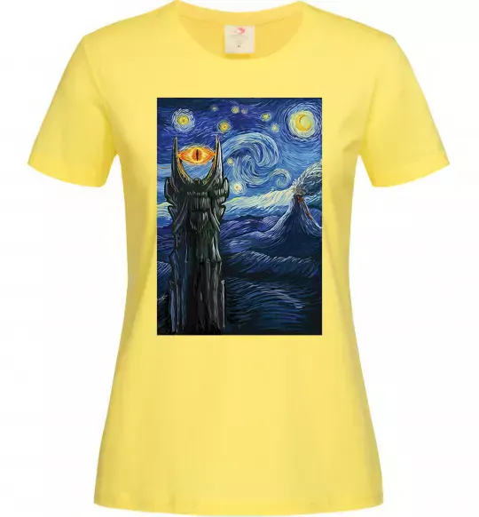 Женская футболка Око Саурона Лимонный фото