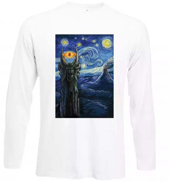 Лонгслів Око Саурона Білий фото