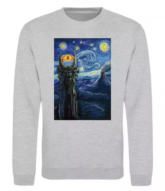 Світшот Око Саурона Сірий меланж фото