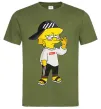 Мужская футболка Supreme Lisa Оливковый фото