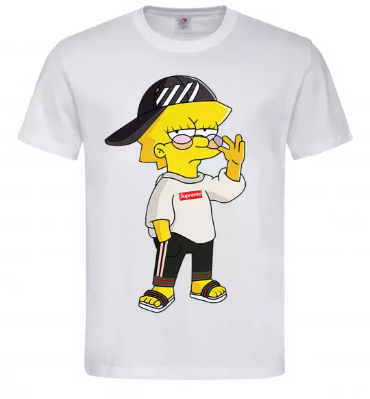 Мужская футболка Supreme Lisa Белый фото