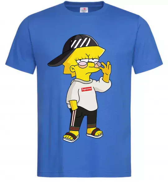 Мужская футболка Supreme Lisa Ярко-синий фото