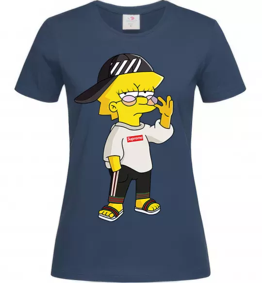Женская футболка Supreme Lisa Темно-синий фото