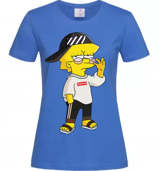 Женская футболка Supreme Lisa Ярко-синий фото