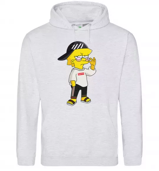 Чоловіча толстовка (худі) Supreme Lisa Сірий меланж фото