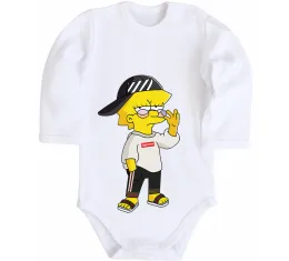 Дитячий бодік Supreme logo Білий фото