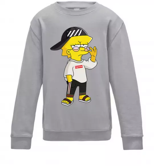 Детский Свитшот Supreme Lisa Серый меланж фото