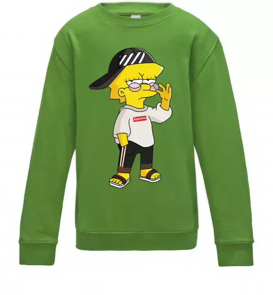 Детский Свитшот Supreme Lisa Лаймовый фото