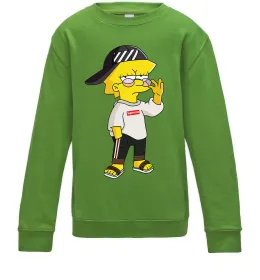 Детский Свитшот Supreme Lisa Лаймовый фото