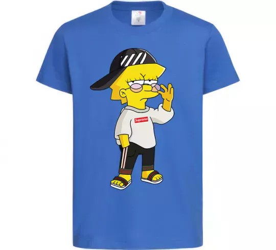 Детская футболка Supreme Lisa Ярко-синий фото