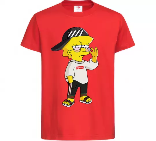 Детская футболка Supreme Lisa Красный фото