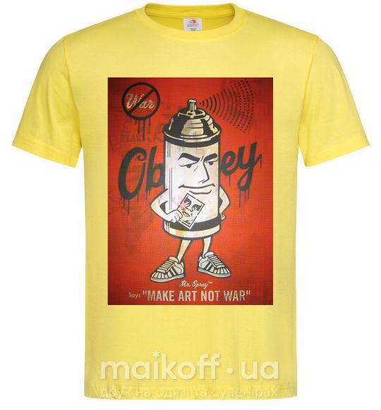 Мужская футболка OBEY art Лимонный фото