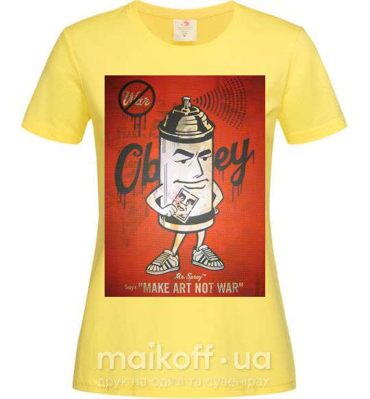 Женская футболка OBEY art Лимонный фото