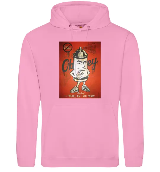 Чоловіча толстовка (худі) OBEY art Рожевий фото