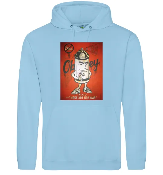 Чоловіча толстовка (худі) OBEY art Блакитний фото