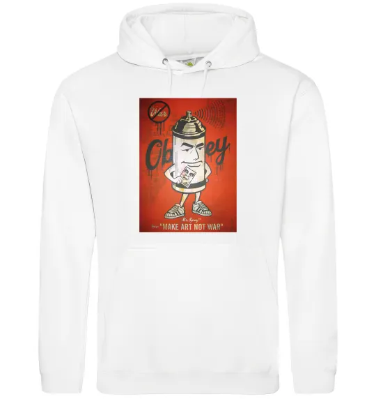 Жіноча толстовка (худі) OBEY art Білий фото