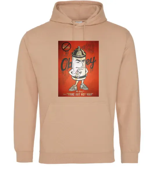 Жіноча толстовка (худі) OBEY art Пісочний фото