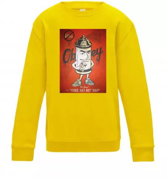 Дитячий світшот OBEY art Сонячно жовтий фото