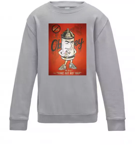 Дитячий світшот OBEY art Сірий меланж фото