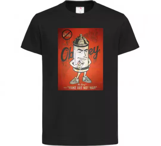 Детская футболка OBEY art Черный фото