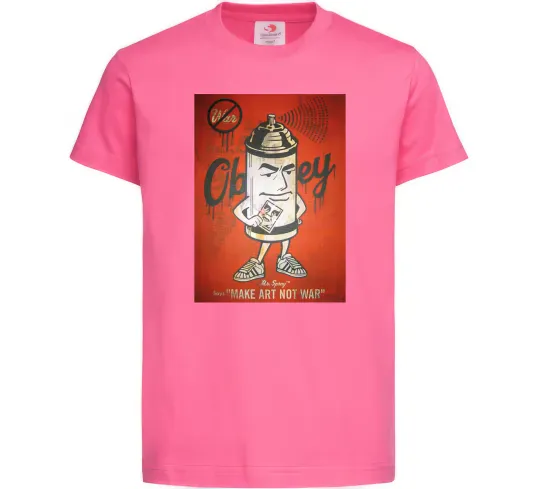 Детская футболка OBEY art Ярко-розовый фото