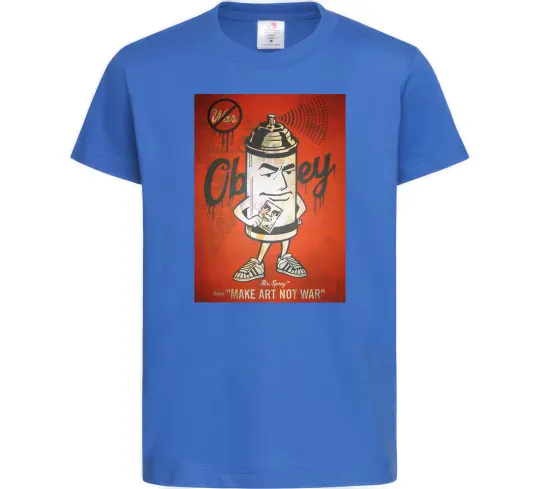 Детская футболка OBEY art Ярко-синий фото