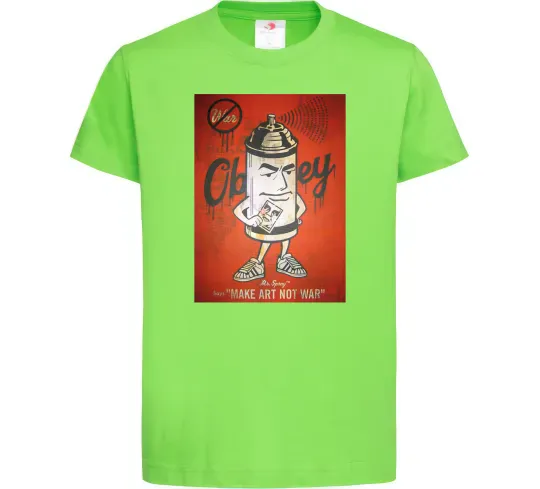 Детская футболка OBEY art Лаймовый фото
