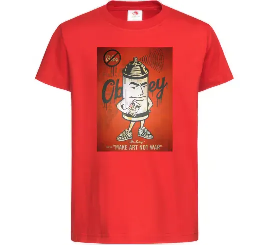 Детская футболка OBEY art Красный фото