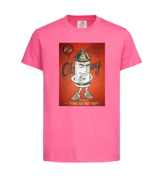 Детская футболка OBEY art Ярко-розовый фото