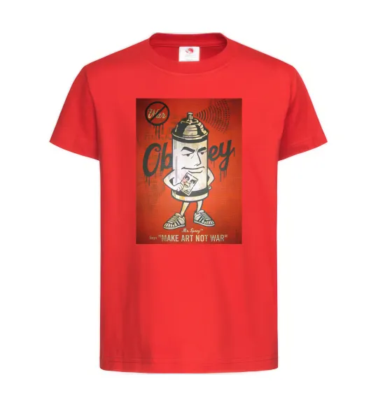 Детская футболка OBEY art Красный фото
