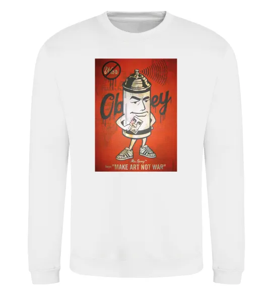 Свитшот OBEY art Белый фото