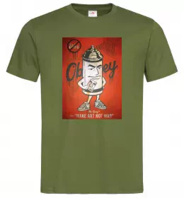 Мужская футболка OBEY art Оливковый фото