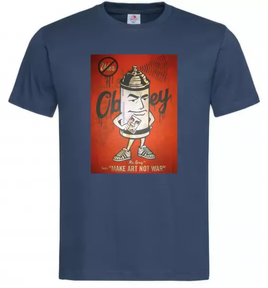 Мужская футболка OBEY art Темно-синий фото