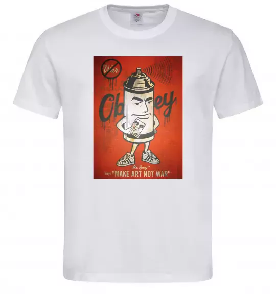 Мужская футболка OBEY art Белый фото