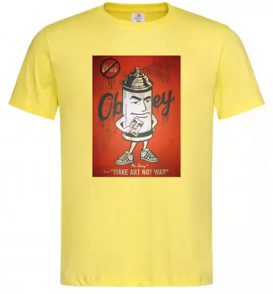 Мужская футболка OBEY art Лимонный фото