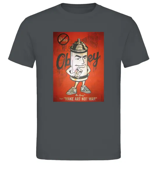 Мужская футболка OBEY art Графит фото