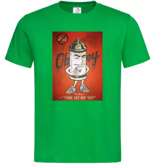 Мужская футболка OBEY art Зеленый фото