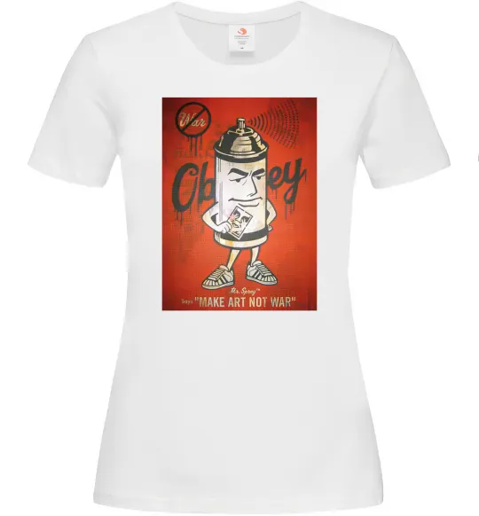 Жіноча футболка OBEY art Білий фото