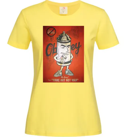 Жіноча футболка OBEY art Лимонний фото