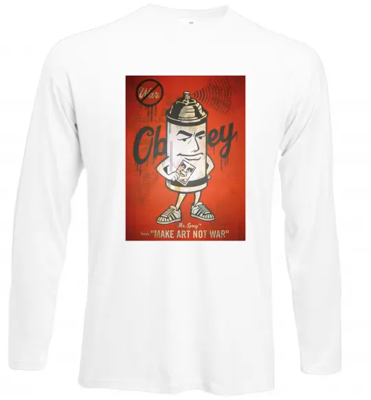 Лонгслив OBEY art Белый фото